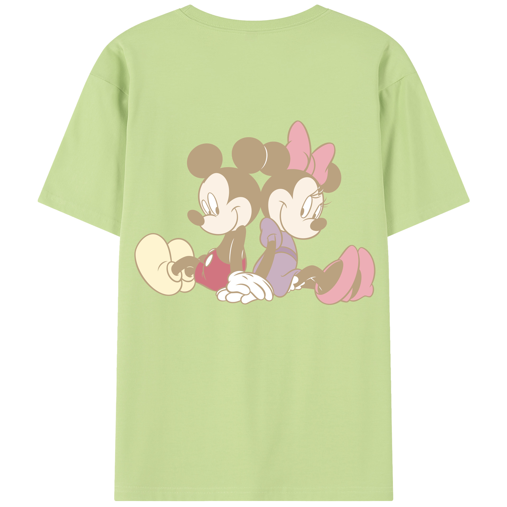（画像用） ミッキーマウス Mickey Mouse 綿100％半袖Tシャツ（背面プリント）